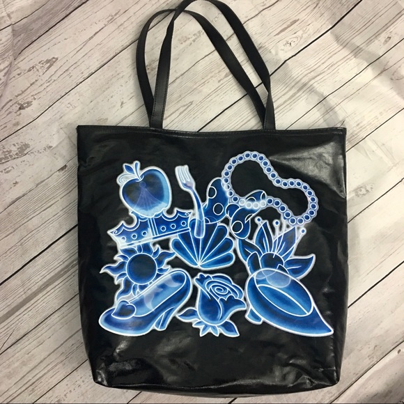 Disney Parks Princess Black Tote Bag Snow White Ariel Belle Cinderella & More - Picture 16 of 16